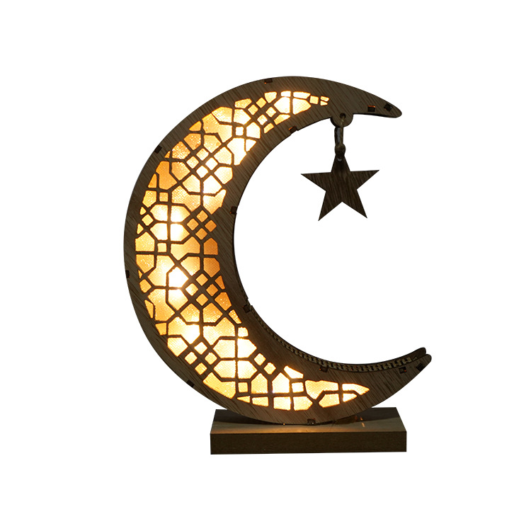 Crafts decoration Ramadan gifts Luminescent wood gift patterns decorative display crafts